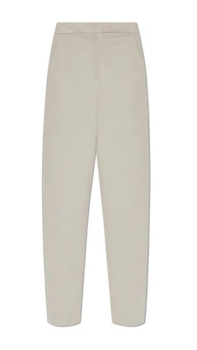 Max Mara Pleat Detailed Tapered Trousers In Grey