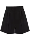 Max Mara Pleat-detailing Shorts In Black