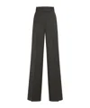 Max Mara Wide Leg Trousers Pleated Front In Blue