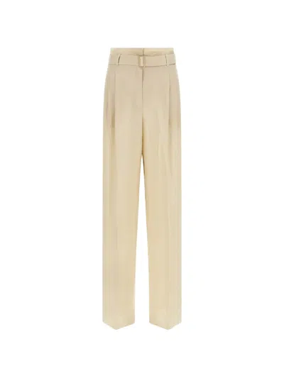 Max Mara Pleat Trousers In Neutral