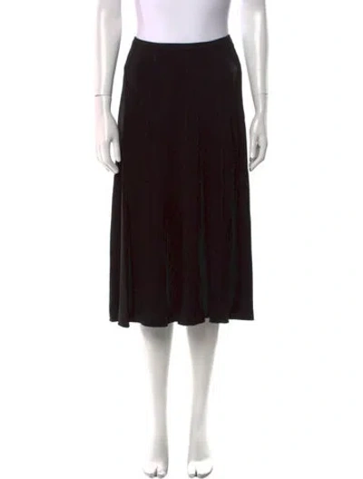 Pre-owned Max Mara Pleated Accents Knee-length Skirt In Black