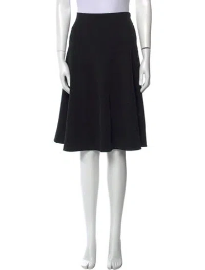 Pre-owned Max Mara Pleated Accents Knee-length Skirt In Black