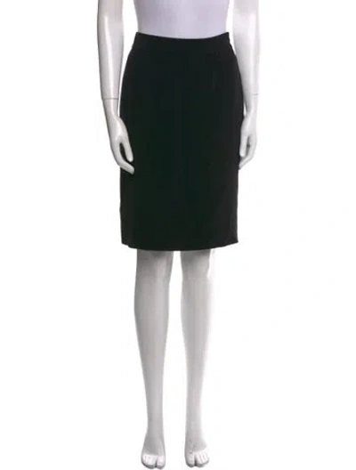 Pre-owned Max Mara Pleated Accents Knee-length Skirt In Black