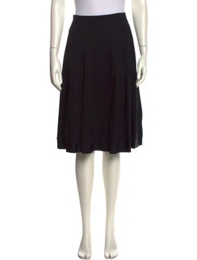 Pre-owned Max Mara Pleated Accents Knee-length Skirt In Black