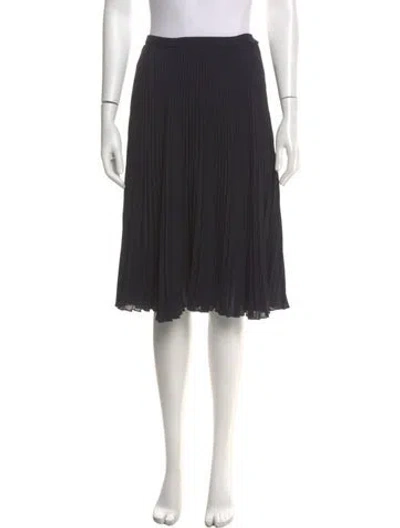 Pre-owned Max Mara Pleated Accents Knee-length Skirt In Black