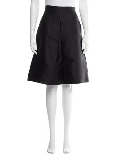 Pre-owned Max Mara Pleated Accents Knee-length Skirt In Black