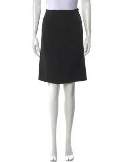 Pre-owned Max Mara Pleated Accents Knee-length Skirt In Black