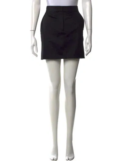 Pre-owned Max Mara Pleated Accents Knee-length Skirt In Black
