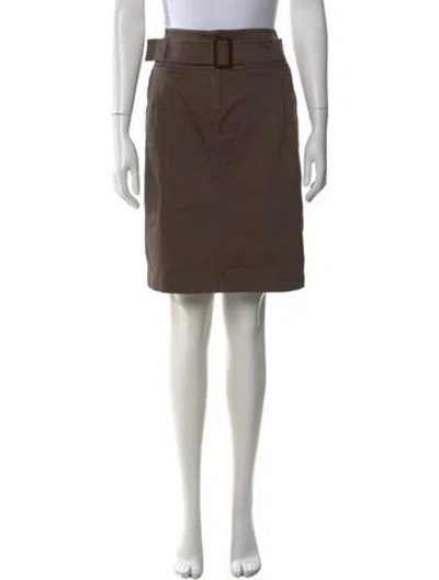 Pre-owned Max Mara Pleated Accents Knee-length Skirt In Green