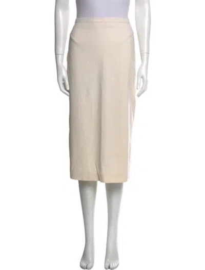 Pre-owned Max Mara Pleated Accents Knee-length Skirt In Neutral