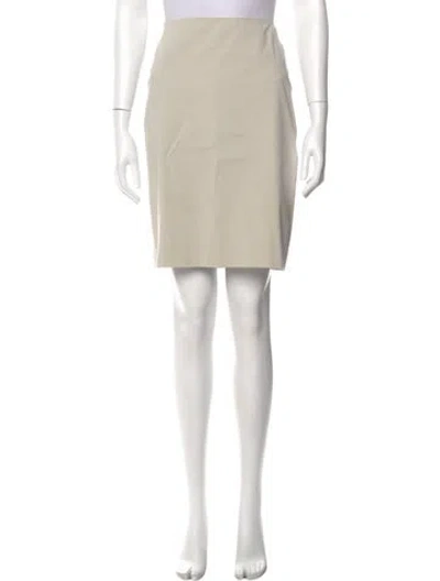 Pre-owned Max Mara Pleated Accents Knee-length Skirt In Neutral