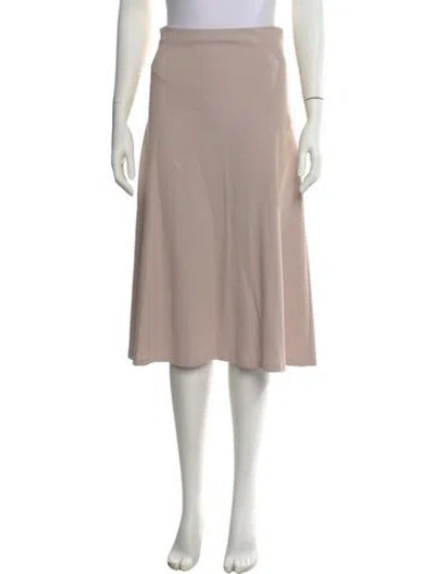 Pre-owned Max Mara Pleated Accents Knee-length Skirt In Neutral
