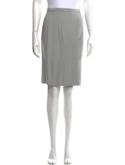 Pre-owned Max Mara Pleated Accents Knee-length Skirt W/ Tags In White