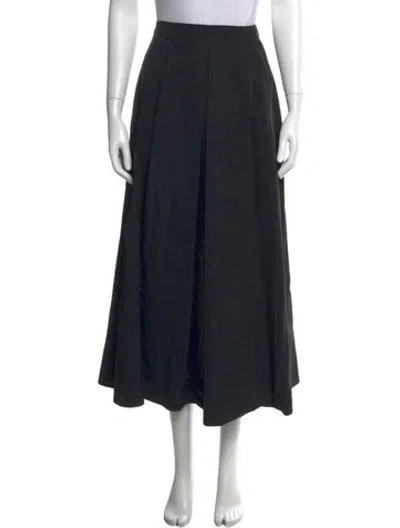 Pre-owned Max Mara Pleated Accents Long Skirt W/ Tags In Blue
