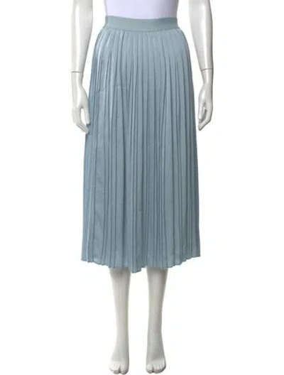 Pre-owned Max Mara Pleated Accents Midi Length Skirt In Blue