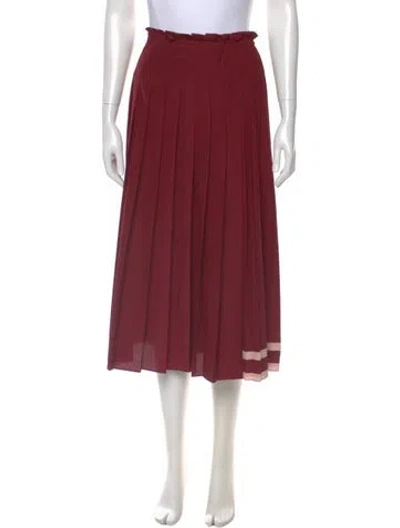 Pre-owned Max Mara Pleated Accents Midi Length Skirt In Pink