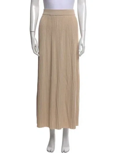 Pre-owned Max Mara Pleated Accents Midi Length Skirt W/ Tags In Neutral