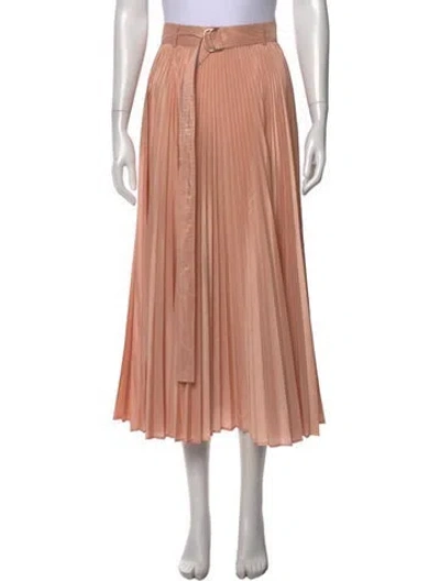 Pre-owned Max Mara Pleated Accents Midi Length Skirt W/ Tags In Neutral