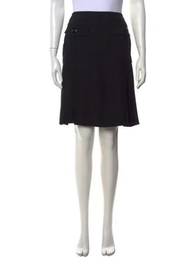 Pre-owned Max Mara Pleated Accents Mini Skirt In Black