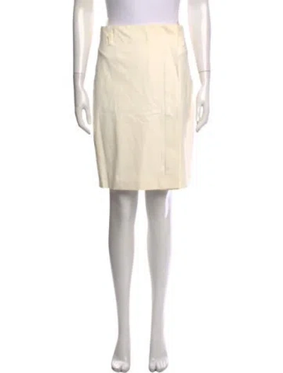 Pre-owned Max Mara Pleated Accents Mini Skirt In Neutral