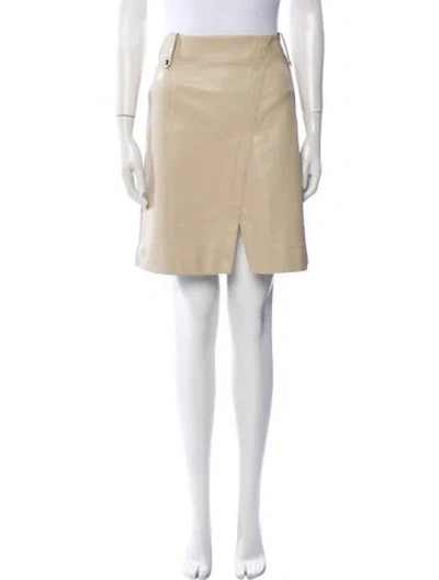 Pre-owned Max Mara Pleated Accents Mini Skirt W/ Tags In Neutral