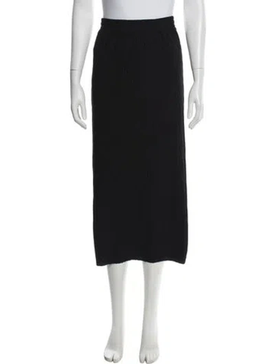 Pre-owned Max Mara Pleated Accents Skirt In Black