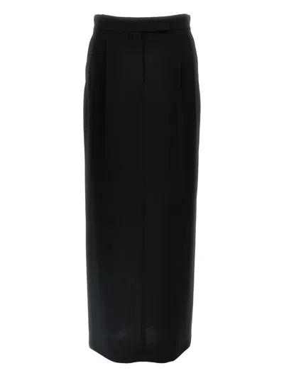 MAX MARA PLEATED BACK-SPLIT MIDI SKIRT