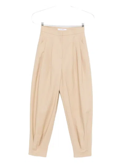 Max Mara Pleated Balloon Trousers In Brown
