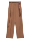 Max Mara Bergamo Straight-leg Tailored Pants In Brown