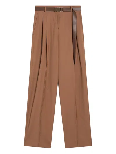 MAX MARA PLEATED BELTED TROUSERS
