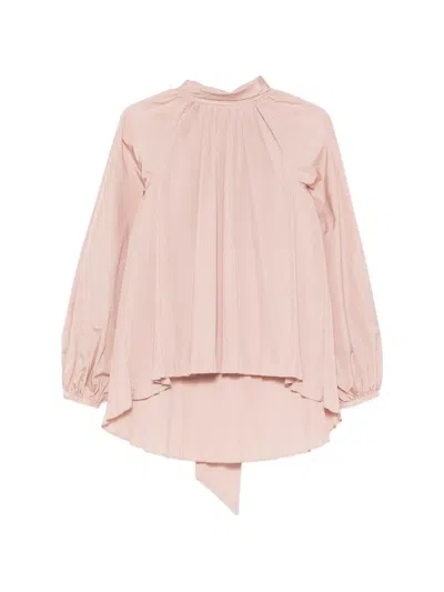 Max Mara Pleated Blouse In Pink