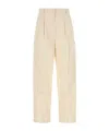 Max Mara Pleated Button-detailed Trousers In Neutral