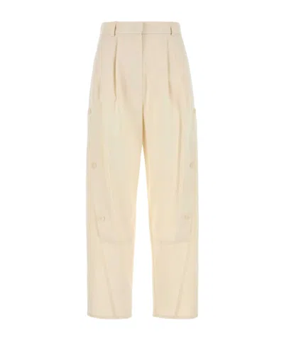 Max Mara Pleated Button-detailed Trousers In Neutral