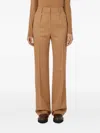 Max Mara Pleated Camel Trousers In Neutral