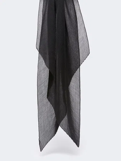 Max Mara Pleated Cashmere And Silk Stole In Black