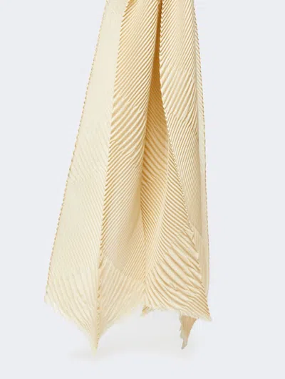 Max Mara Pleated Cashmere Stole In Neutral