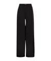 Max Mara Women's Flowing Trousers With Wide-leg Silhouette In Black