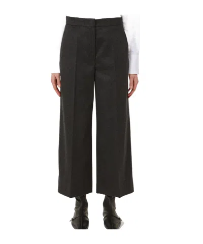 Max Mara Pleated Casual Pants In Black