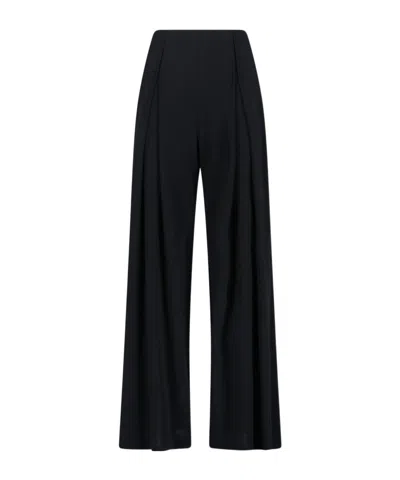 Max Mara Pleated Casual Pants In Black