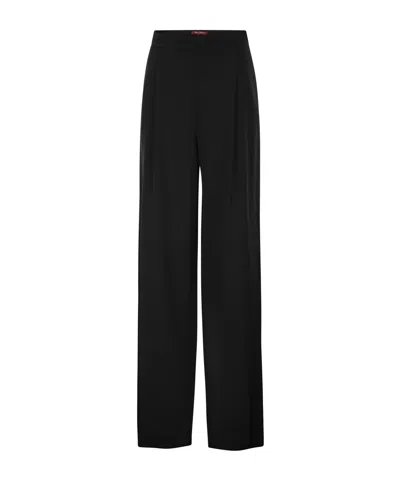 Max Mara Pleated Casual Pants In Black