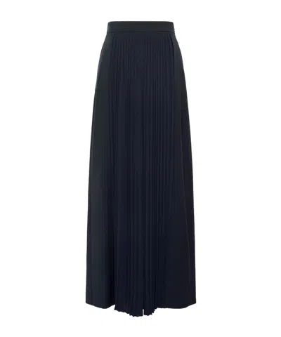 Max Mara Pleated Casual Pants In Blue