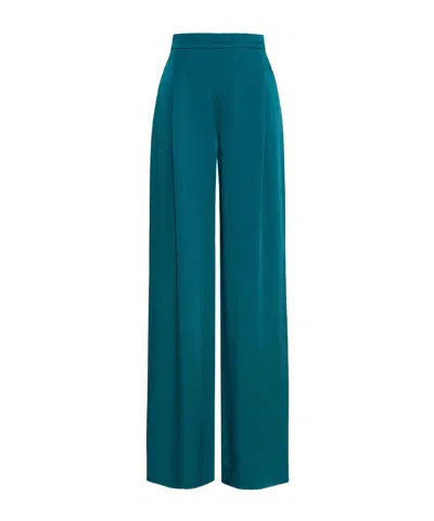 Max Mara Pleated Casual Pants In Blue