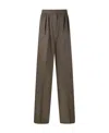 Max Mara Cotton Wide-leg Trousers In Green