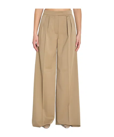 Max Mara Pleated Casual Pants In Brown