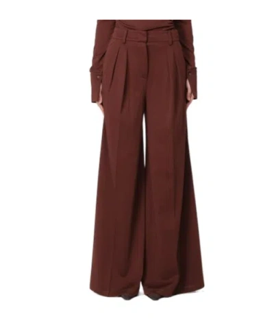 Max Mara Pleated Casual Pants In Brown
