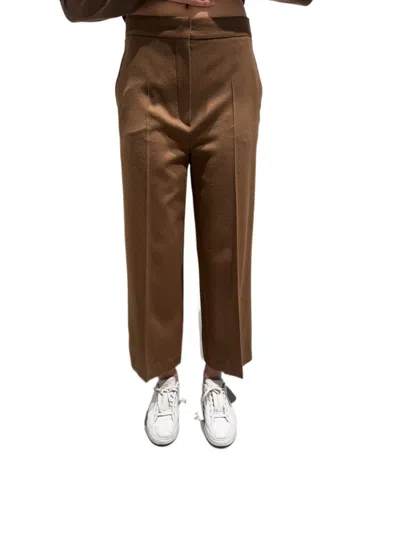 Max Mara Pleated Casual Pants In Brown