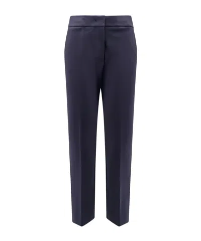 Max Mara Pleated Casual Pants In Blue