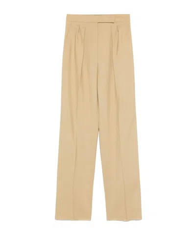Max Mara Pleated Casual Pants In Nude