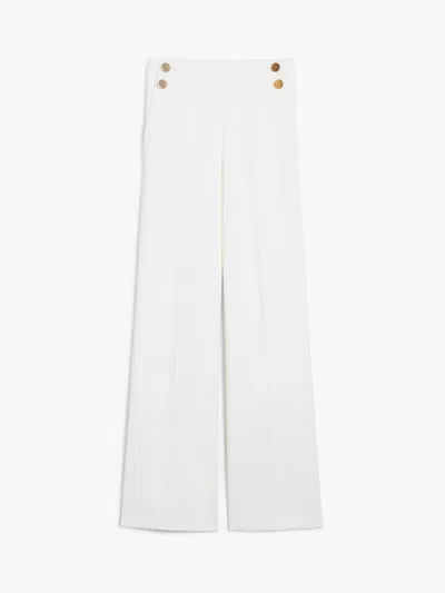 Max Mara Pleated Casual Pants In White