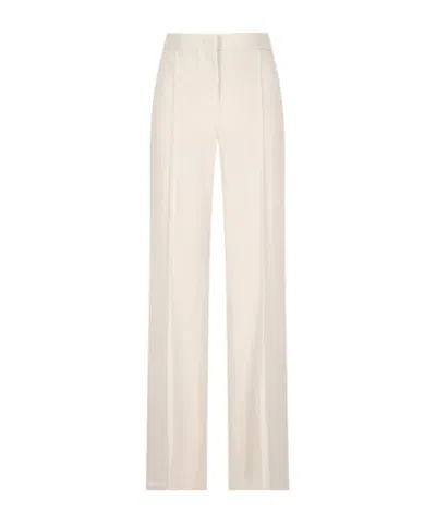 Max Mara Pleated Casual Pants In White